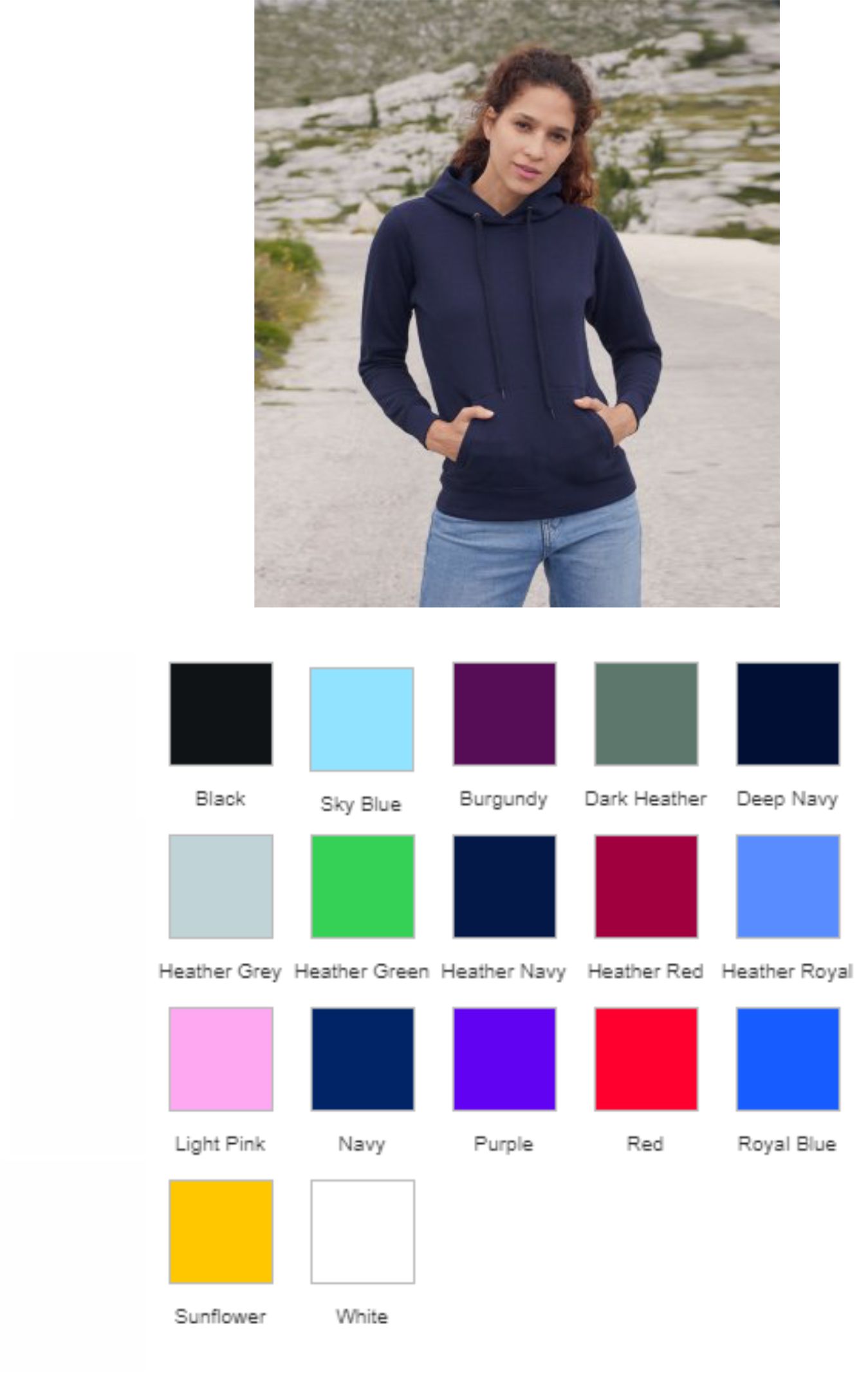 Fruit of the Loom SS68M Classic Lady Fit Hooded Sweat